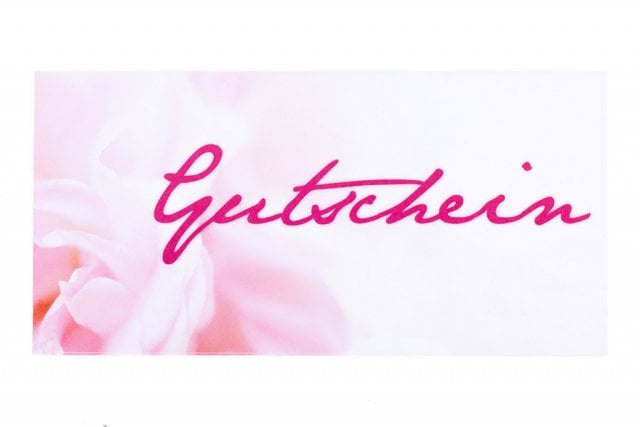 Buste DIN lungo, stampa rosa, voucher