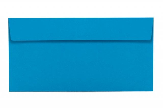 Buste DIN lunghe adesive, blu