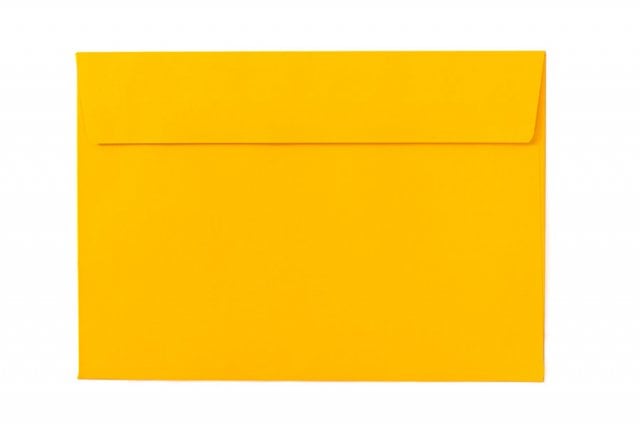 Buste DIN C6 adesive, giallo intenso