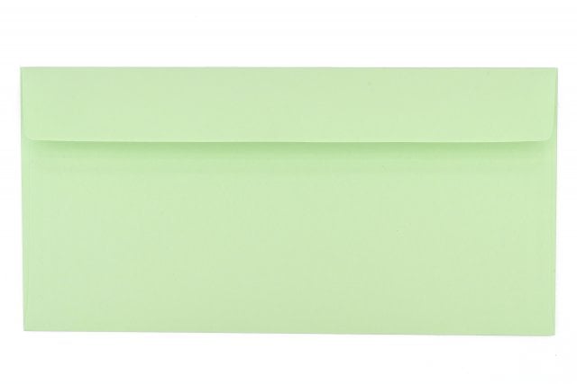 Buste DIN lunghe adesive, verde chiaro