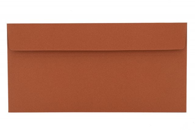 Buste DIN lunghe adesive, terracotta