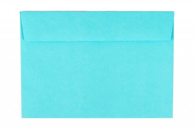 Buste DIN C6 adesive, blu medio