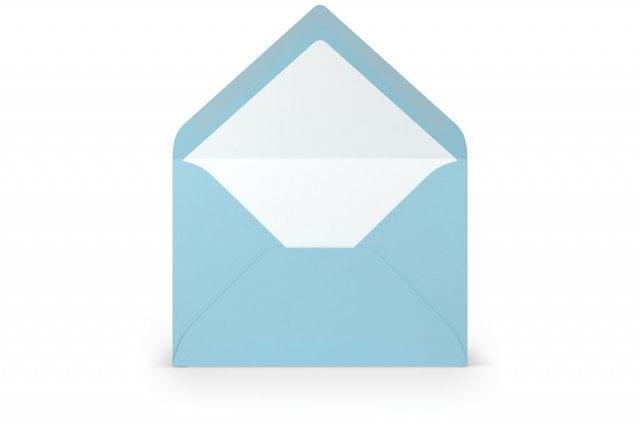 Buste DIN B6, foderate di blu chiaro