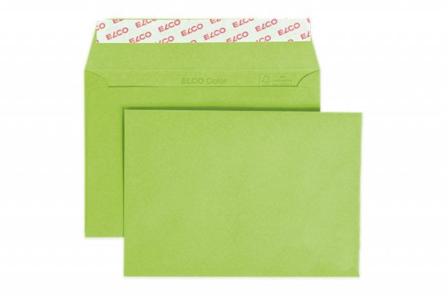 Buste Elco DIN C6 adesive, verde intenso