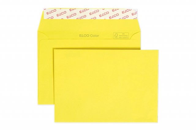 Buste Elco DIN C6 adesive, giallo intenso