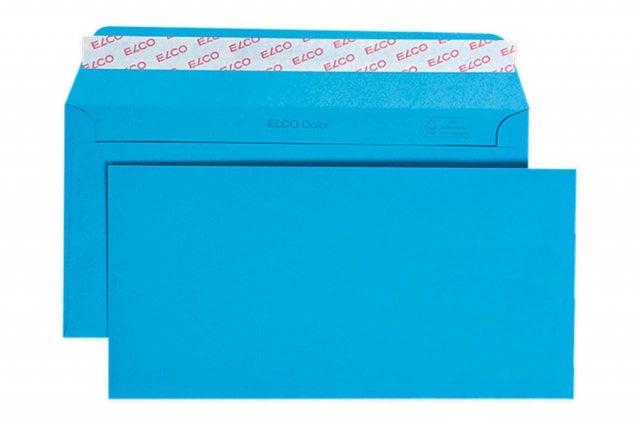 Buste Elco DIN lungo+ adesivo, blu intensivo