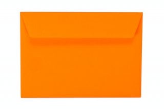 Buste DIN C6 adesive, arancione neon