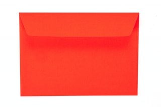 Buste DIN C6 adesive, rosso neon