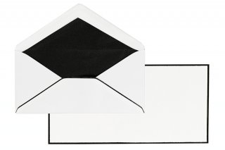 Buste DIN lungo, buste funerarie con bordo nero