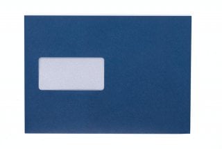 Buste DIN C5 adesive con finestra, stampa blu scuro