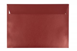Buste DIN C5 adesive, rosso madreperla