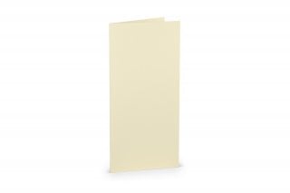Carte pieghevoli DIN lungo, crema