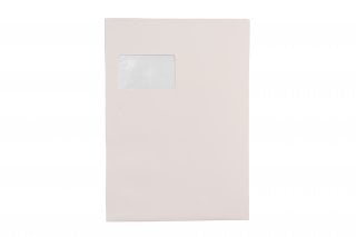 Buste DIN C4 adesive con finestra, stampa crema