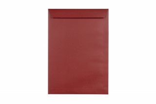 Buste DIN C4 adesive sensibili alla pressione, stampa rosso scuro