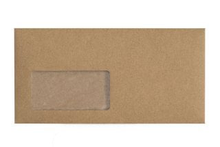 Buste DIN lunghe con finestra, carta kraft