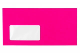 Buste DIN lunghe con finestra, rosa neon