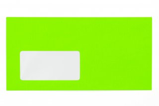 Buste DIN lunghe con finestra, verde neon