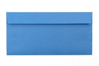 Buste DIN lunghe adesive, stampa blu