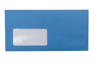 Buste DIN lunghe con finestra, stampa blu