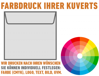 Buste quadrate 155x155 mm, stampa personalizzata
