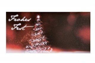 Buste DIN lunghe, stampa rossa, albero di Natale