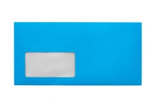 Buste DIN lungo+ con finestra, stampa blu