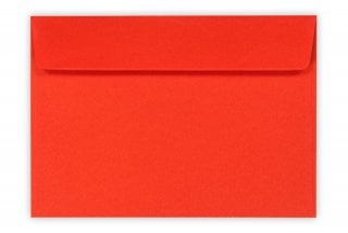 Buste DIN C6 adesive, rosso fluorescente