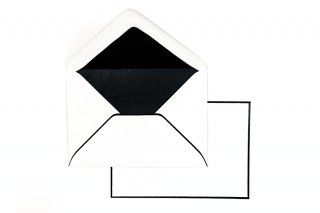 Buste DIN C6, buste funebri con bordo nero