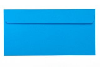 Buste DIN lunghe adesive, blu