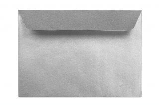 Buste DIN C6 adesive, argento