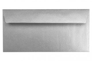 Buste DIN lunghe adesive, argento