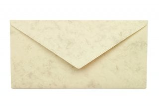 Buste DIN lunghe, marmorizzate crema