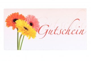 Buste DIN lunghe, stampa fiori, voucher