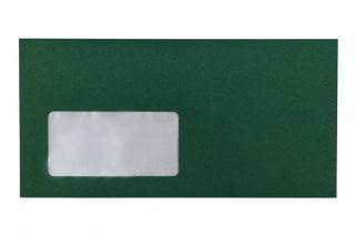 Buste DIN lunghe con finestra, stampa verde scuro
