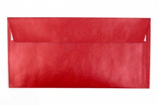 Buste DIN lunghe adesive, rosso madreperla