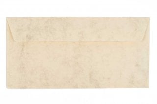 Buste DIN lunghe adesive, crema marmorizzato