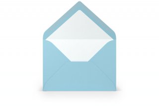 Buste DIN B6, foderate di blu chiaro
