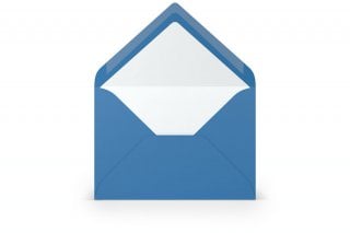 Buste DIN B6, foderate di blu