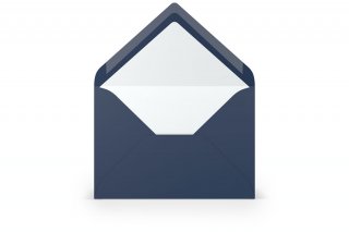 Buste DIN B6, foderate di blu scuro