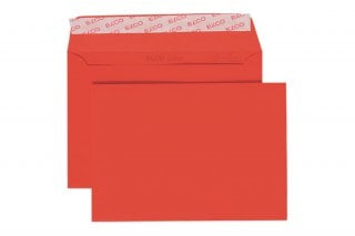 Buste Elco DIN C6 adesive, rosso intenso