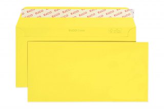 Buste Elco DIN lunghe+ adesive, giallo intenso